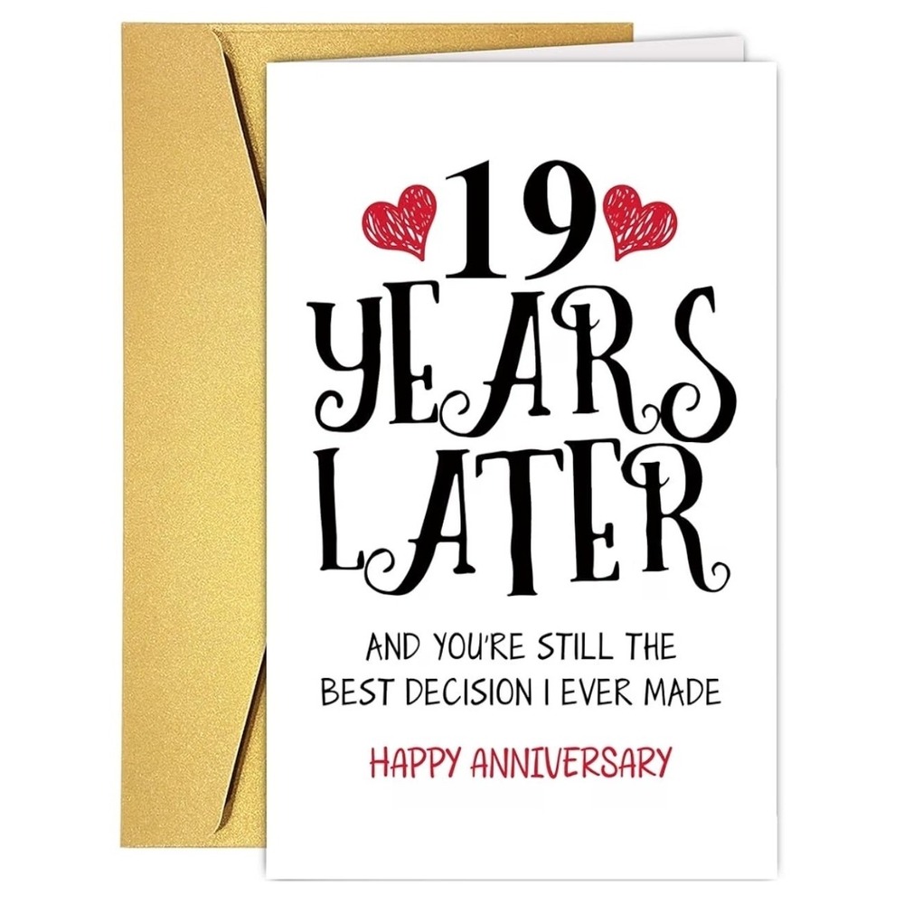 Lot of 10 Happy 19th Anniversary Greeting Cards w/ Envelopes Husband Wife New